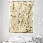 Pirate Tapestry, Hand Drawn Map of 