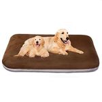 Magic Dog Super Soft Extra Large Dog Bed, 47 Inches Orthopedic Foam Dog Beds for XL Dogs, Jumbo Pet Bed with Anti Slip Bottom, Dog Sleeping Mattress with Removable and Washable Cover, Dark Brown