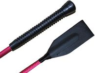 Deluxe Jump Bat 18 Inch Riding Crop Horse Equestrian English with Fiberglass Shaft and Thick Leather Slapper Color Choice Black, Blue, Green, Fuchsia, Pink, Purple, Red, or Yellow