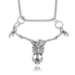 TKHLT Punk Skeleton Skull Necklace 