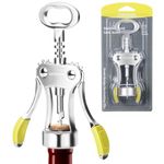 Stainless Steel Wing Corkscrew Wine Opener, Waiters Corkscrew Cork and Beer Cap Bottles Opener Remover, Used in Kitchen Restaurant Chateau and Bars