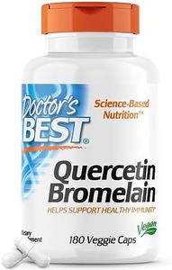 Doctor's Best Quercetin Bromelain, Non-GMO, Vegan, Gluten Free, Soy Free, Immune Support, 180 Veggie Caps