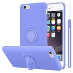 cadorabo cover compatible with Apple iPhone 6 PLUS / 6S PLUS in LIQUID LIGHT PURPLE - Mobile Phone Case made of flexible TPU Silicone with Ring - Silicone Cover Protective Ultra Slim Soft Back Case