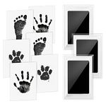 Norjews Baby Handprint and Footprint Ink Kit 3 x Baby Handprint Ink Pads with Clean Touch 6 x Imprint Cards Pet Paw Print Inkless Print Kit Safe Non Toxic for Baby Hand and Feet