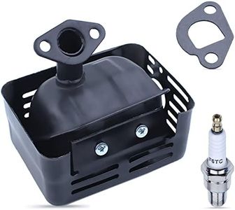 Adefol Kit de Silenciador Escape para Honda GX200 GX160 GX120 GX140 y 5.5HP 6.5HP, Escape con Tubo + Junta + Bujía Piezas de Repuestos Silenciador Accesorios de Motor