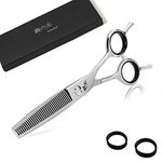 Hair Cutting Scissors Professional Razor Edge Barber Shears Salon Thinning/Texturizing Scissors 6 Inch Hairdressing Scissors for Women Men Japanese Stainless Steel with Fine Adjustment Screw