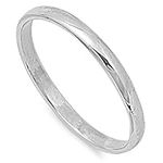 Sterling Silver Wedding 2mm Band Pl