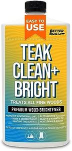 Teak Cleaner and Brightener for Wood, Prepares for Teak Oil or Sealer, Ideal for Boats, Indoor Furniture, Shower Stools, Outdoor Wood, Restores and Brightens Stains