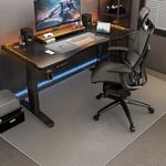 Clear Office Chair Mat for Hardwood Floors, 63" x 51" Extra Large Chair Mat for Hard Wood and Tile Floor, Heavy Duty Floor Protector, Anti-Slip Floor Mat for Rolling Chair,Computer Desk, L Desk