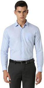 Van Heusen Men's Cotton Slim Fit Shirt (Vhsffslbu85270_Pale Blue 40)