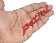 Incognito Petrol Emblem Self-Adhesive Sticker For Car Fuel Tank, Metal (Red)