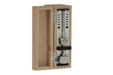 Wittner Metronome Taktell Super-Mini Series 880.2 - Solid wood casing - Without bell - Matte oak - Mechanical winding - No batteries required - Made in Germany