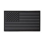 LEGEEON All Black ACU Dark Subdued USA American Flag Morale PVC Rubber Fastener Patch