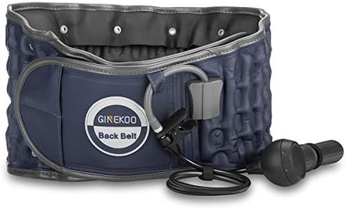 Decompression Back Belt by GINEKOO - Spinal Air Traction Belt for Lumbar Support and Lower Back Pain, Back Support & Lumbar Traction Belt, Navy Blue(29-49 inch Waists)