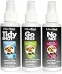 BrilliantPad Puppy Training Spray Kit | No Chew Deterrent, Pet Stain Remover & Odor Eliminator, Natural Attractant & Repellent | Stop Biting, Enzyme Cleaner for Dog & Cat Pee | 3 Bottles, 4oz Each