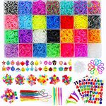 12100+ Loom Rubber Bands Bracelet Making Kit, Big Giftable Case with Premium Quality Accessories, 28 Unique Bright Colour Bands, Best Gift for Christmas and Birthday, Refill Kit for Girls & Boys By Momo's Den