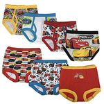 Disney Boys' Pixar Cars Toddler Potty Stickers & Tracking Chart Sizes 18m, 2t, 3t, 4t Baby Underwear, 7-Pack Starter Kit (3 Training Pants+4 Briefs), 24 Months (Pack of 7)