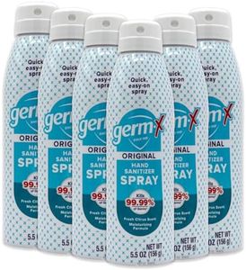 Germ-x Hand Sanitizer Spray, Non-Drying & Moisturizing with Vitamin E, Instant and No Rinse Formula, Fresh Citrus Scent, Paraben Free, 5.5 Oz (Pack of 6)