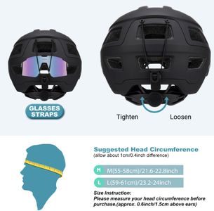 Favoto Mountain Bike Helmet, Lightweight Adjustable Black – Adult & Youth MTB Cycling, Magnetic Buckle, CE Certified, Size M