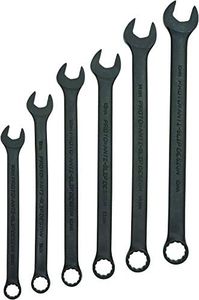 Stanley Proto J1200MB6 12-Point Oxide Metric Combination Wrench Set, Black, 6-Piece