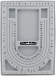 Beadalon 34 Inch U Shape Bead Board - Necklace Designing Tool, Bead Tray with Flocked Surface, Perfect Jewelry Making Supplies for Beading & Jewelry Making for Jewelry Designers