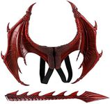 Himine Dragon Wings Props Cosplay Wing With Tail (Red)