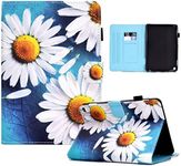 Case for Kindle Fire HD 10/Fire HD 10 Plus Tablet 10.1 inch (11th Generation, 2021 Released) Slim PU Leather Cover with Auto Sleep Wake-Sunflower