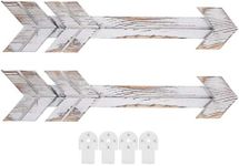 Hyuduo Other Garden Decorative Supplies 2pcs Wooden Arrows Decor Sign Wall Art Decor Farmhouse Courtyard Wedding Supplieswhite Home Gardening (White)