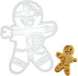 BAKERLOGY Zombie Gingerbread Man Cookie Cutter - Detailed Biscuit Cutter Design for Baking and Crafts, Ideal on Fondant, Dough, Clay