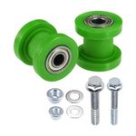 Hihaha Chain Roller Pulley Tensioner with Bolt Nut Gasket/Wheel Guide Tensioner for Motorcycle Mini Bike ATV 125cc 140cc 160cc XR125 Dirt Bike/Durable Plastic 8mm 10mm / 2 Set Green