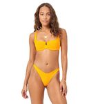 L*Space Women's Camellia Bikini Top, Mango, Small