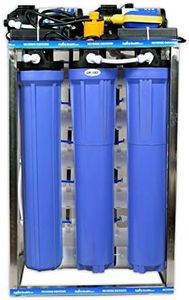 WHOLER 50 Lph Commercial Ro Water Purifier Plant/Filter Double Purification 50 Litre Per Hour With Uv, Tds Adjuster, Auto Shut Off Full Stainless Skid Works Upto 3000 Tds Of Water,Silver