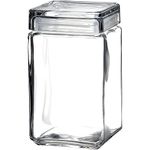 Banquet 98665-001 Glass Food & Candy Storage Jar with Lid 1.36l, 11.4 x 11.4 x 19.8 cm