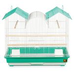 Prevue Hendryx SP1804TR-2 Triple Roof Bird Cage, Teal and White