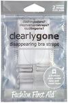 Fashion First Aid Clearly Gone: Invisible Clear Bra Straps Wide (20 mm), Quality Metal Hooks, 1 Pair