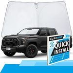 CLIM ART Windshield Sun Shade for Toyota Tundra 2022 - Custom-Fit Foldable Car Sun Shade - Car Sunshade - Vehicle Sun Protector - Front Auto Windshield Cover, Car Windshield- WS2010