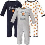 Hudson Baby Unisex Cotton Coveralls, Basketball Rompers, 12-18 Months