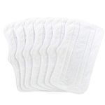 Fushing 7Pcs Steam Mop Pads, Washable Microfiber Cleaning Steamer Mop Replacement Pads for Shark Light and Easy Steam Mop Steam Cleaners S3101 S3101n2 S3250 S3251 SK460 SK410 SK435CO SK140 SK141,White