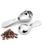 2 Tablespoon Measuring Spoon, Coffee Scoop Stainless Steel With Accurate Measurement Short Handle Metal Spoons 2Pcs Set For Tea Sugar Flour (1 tbsp & 2 tbsp)