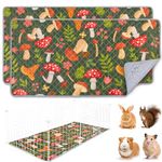 2 Pack Guinea Pig Bedding, Washable Guinea Pig Cage Liner Reusable Guinea Pig Mat Waterproof Guinea Pig Bedding for Cage, Super Absorbant Guinea Pig Pee Pads for Small Animals Hamster Rabbit Squirrel