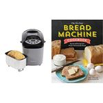 West Bend 47413 Hi-Rise Bread Maker Programmable Horizontal Dual Blade with 12 Programs Including Gluten Free, 3-Pound, Gray & The No-Fuss Bread Machine Cookbook,English