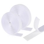 3/4 Inch x 26 Feet Hook and Loop Tape Roll, Nylon Self Adhesive Heavy Duty Strips Fastener, Reusable Sticky Back Fastener for Indoor Outdoor Use,White