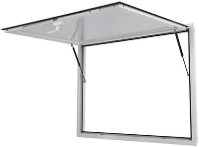 PioneerWorks Concession Window 60" x 36", Aluminum Alloy Food Truck Window with Awning Door, Hydraulic Lifting Support, Open up to 85 Degrees, Truck Service Window for Food Truck