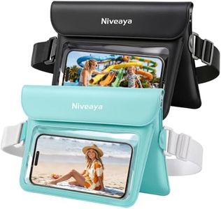 Niveaya Double Space Waterproof Fanny Pack, IPX8 Waterproof Dry Bag Waist Pouch for Beach, Kayaking, Swimming, Boat Travel Essentials, Waterproof Phone Bag & Passport Holder for Women Men(2 Pack)