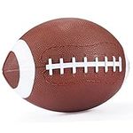 YAPASPT Kids Footballs,7.5” Small Ball Toy for Kids,Mini American Footballs Handheld, Bouncy and Soft Water Beach Ball - Come Deflated(Brown)