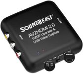 SoundBeast AV to HDMI Converter & Recorder 2.0 - AV RCA Composite to 1080P HDMI TV Upscaler - for VCR, VHS, DVD, Camcorder, Hi8, Gaming - 4:3 Aspect Ratio - USB Video Capture