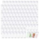 Zhibeisai 100 Pieces 5ml Plastic Sample Bottles Small Vial Storage Test Tube Storage Translucent Perfume Sample Bottles Container with Lids for Sweets Candy Lab,DIY Craft Wedding,5ml Bottles