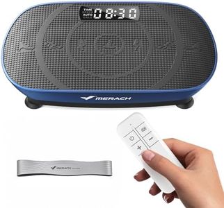 MERACH Vibration Plate Exercise Machine, Vibration Plate with Real-Time Calorie Tracking on LED Display, Vibrating Plate Exercise Machine for Women Men, Workout Equipment for Home(Blue