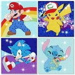 Diamond Art Kits for Kids - 4 Pack 