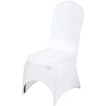 VEVOR 50pcs Chair Cover Wedding Spandex White Chair Covers Stretch Fabric Removable Washable Protective Slipcovers for Weddings Banquets Ceremony